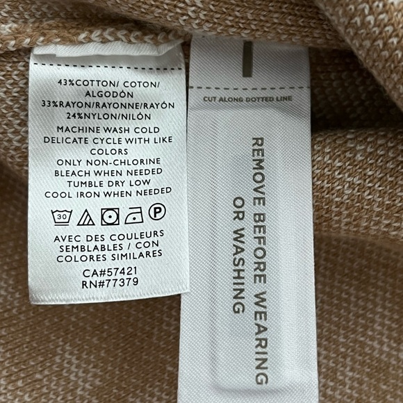 ANN TAYLOR FACTORY Modern Camel Snake Three-Quarter Sleeve Sweater - Women - Picture 5 of 6